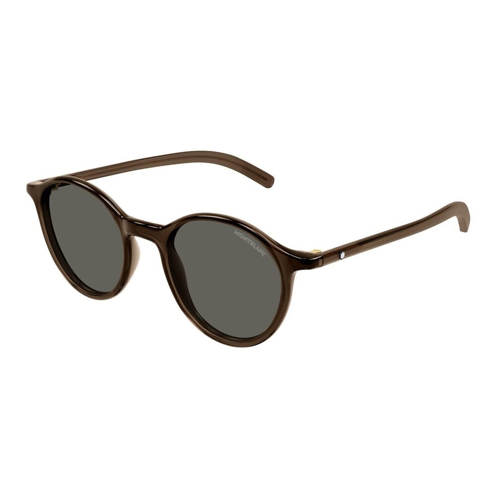 Mont Blanc MB0324S Sunglasses Brown Acetate/Metal Round